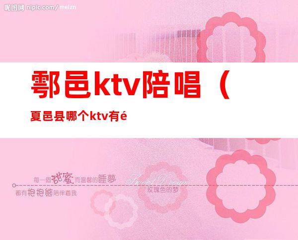 鄠邑ktv陪唱(夏邑县哪个ktv有陪唱的)