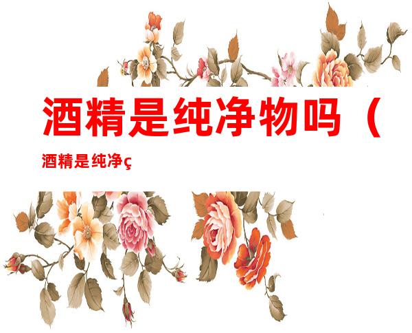 酒精是纯净物吗（酒精是纯净物吗是电解质吗）