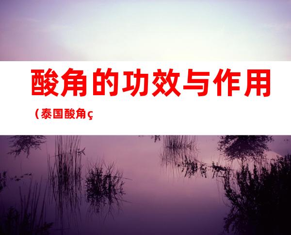 酸角的功效与作用(泰国酸角的功效与作用)
