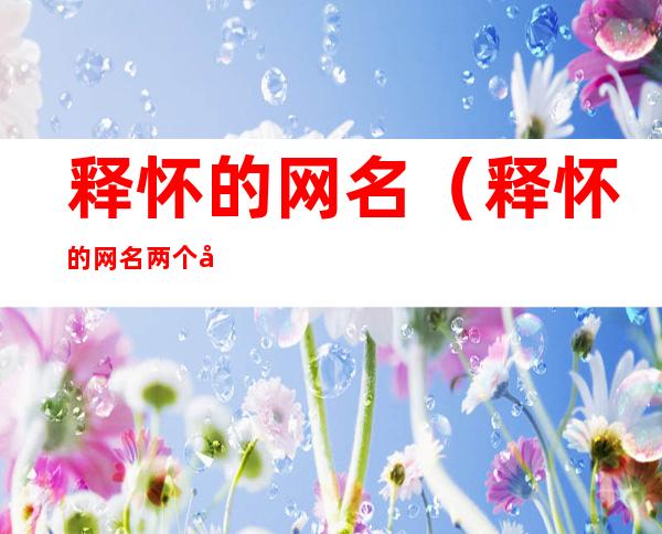 释怀的网名(释怀的网名两个字)