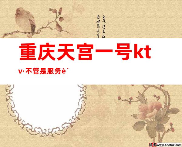 重庆天宫一号ktv·不管是服务质量·还是档次都是没话说的k