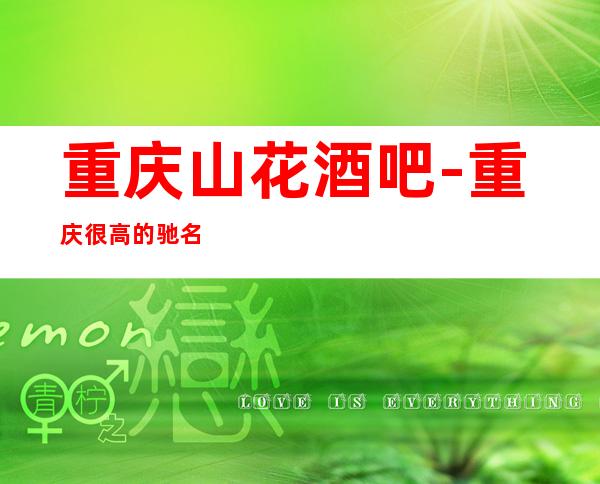 重庆山花酒吧-重庆很高的驰名商务休闲酒吧