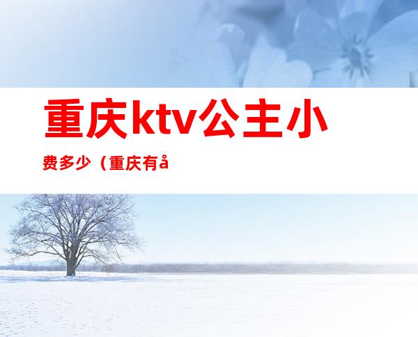 重庆ktv公主小费多少(重庆有公主的ktv消费高不高)