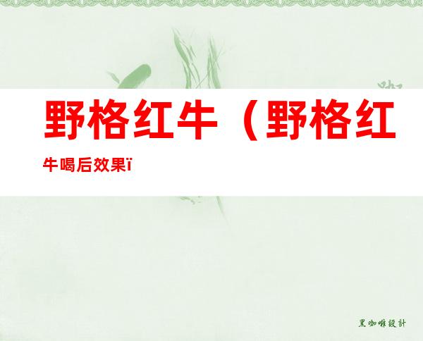 野格红牛（野格红牛喝后效果）