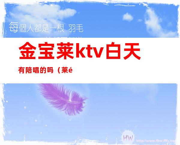 金宝莱ktv白天有陪唱的吗(莱阳ktv陪唱)