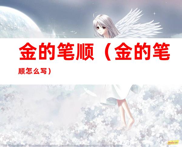 金的笔顺(金的笔顺怎么写)
