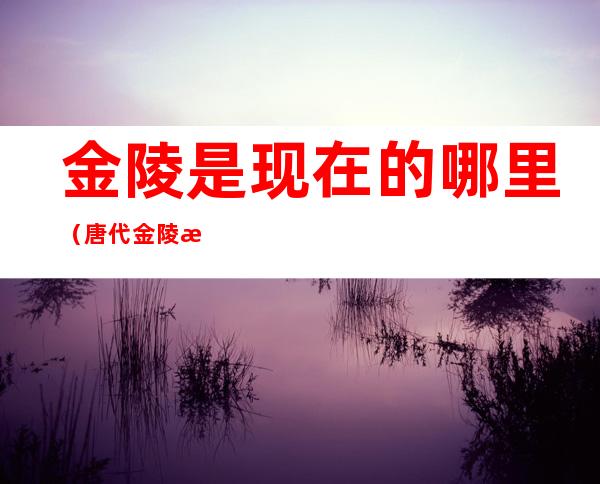 金陵是现在的哪里(唐代金陵是现在的哪里)