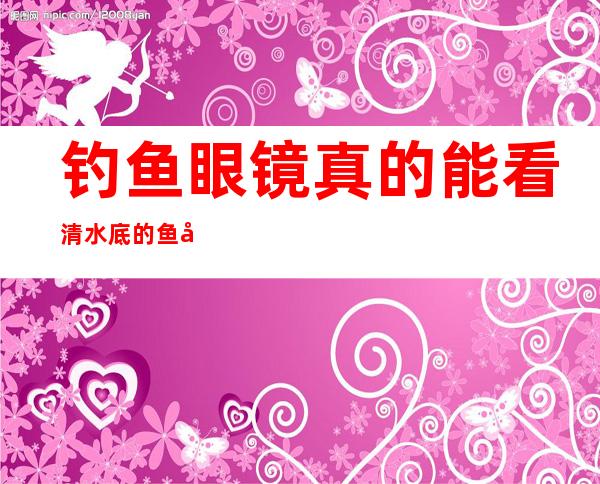 钓鱼眼镜真的能看清水底的鱼吗（钓鱼眼镜能看到水底吗）