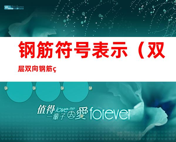钢筋符号表示(双层双向钢筋符号表示)