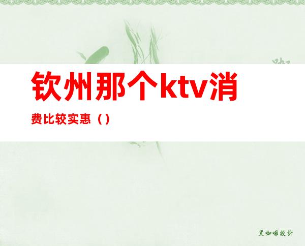 钦州那个ktv消费比较实惠()