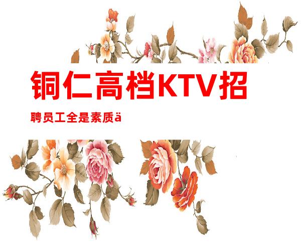 铜仁高档KTV招聘员工全是素质优质客户