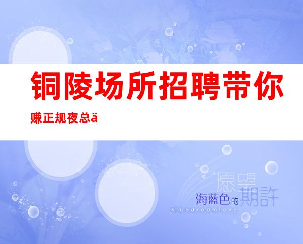 铜陵场所招聘带你赚正规夜总会苏总监真实直聘