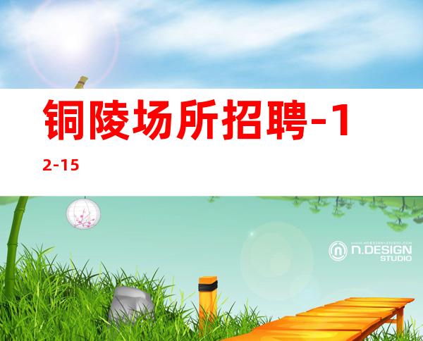 铜陵场所招聘-12-15