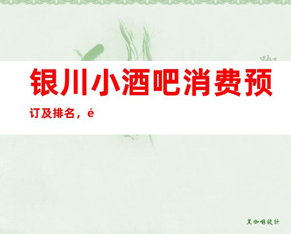 银川小酒吧消费预订及排名，银川爱玩人士的天地