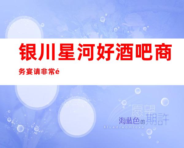 银川星河好酒吧商务宴请非常适合你