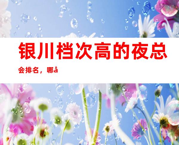 银川档次高的夜总会排名，哪家适合商务接待