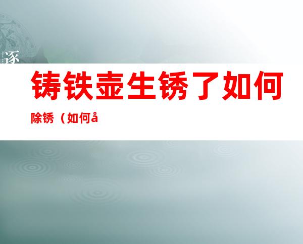 铸铁壶生锈了如何除锈(如何去除铸铁壶的锈)