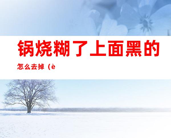 锅烧糊了上面黑的怎么去掉(辅食锅烧糊了上面黑的怎么去掉)