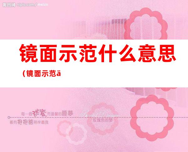 镜面示范什么意思(镜面示范什么意思啊)