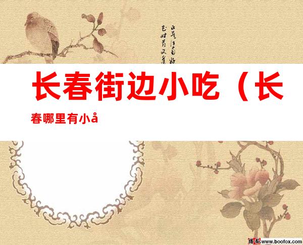 长春街边小吃(长春哪里有小吃一条街)