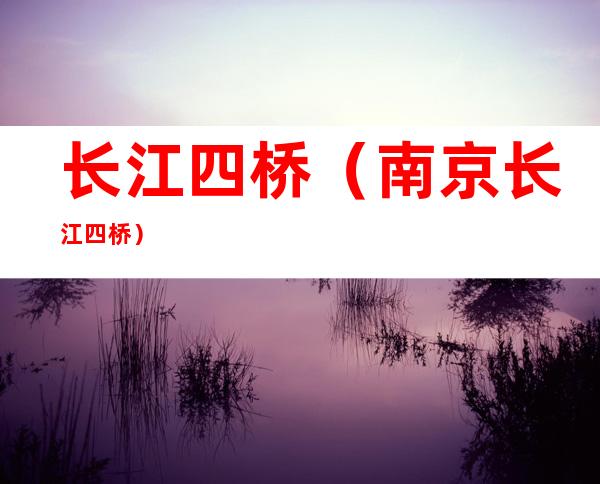长江四桥（南京长江四桥）