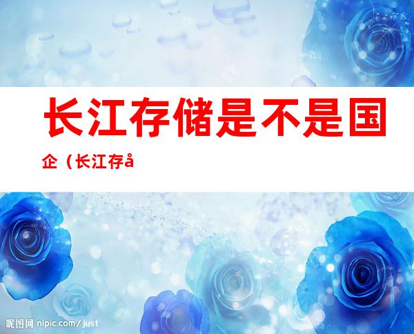 长江存储是不是国企（长江存储属于哪个公司）