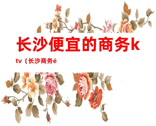 长沙便宜的商务ktv(长沙商务酒店排名)