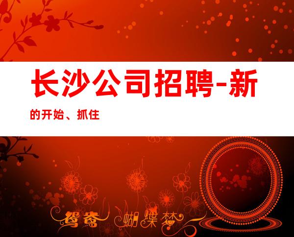 长沙公司招聘-新的开始、抓住机会