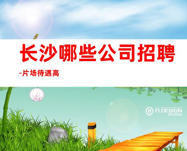 长沙哪些公司招聘-片场待遇高