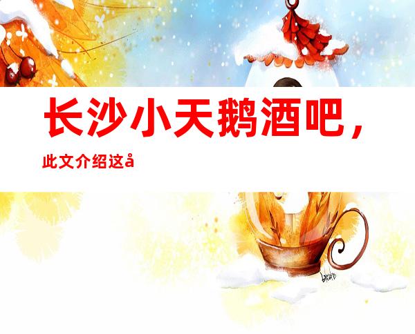 长沙小天鹅酒吧,此文介绍这家店详情让你少踩坑