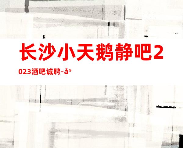 长沙小天鹅静吧2023酒吧诚聘-实力招聘员工我能够帮到你