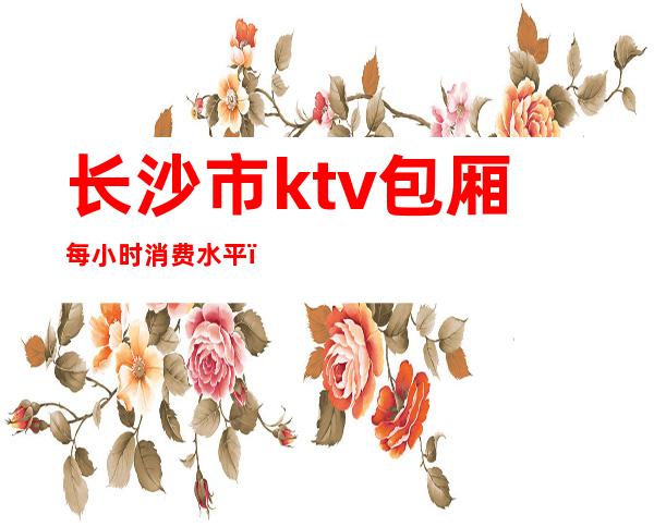 长沙市ktv包厢每小时消费水平()
