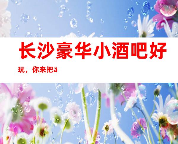 长沙豪华小酒吧好玩,你来把你安排的妥妥的