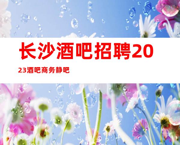 长沙酒吧招聘2023酒吧商务静吧