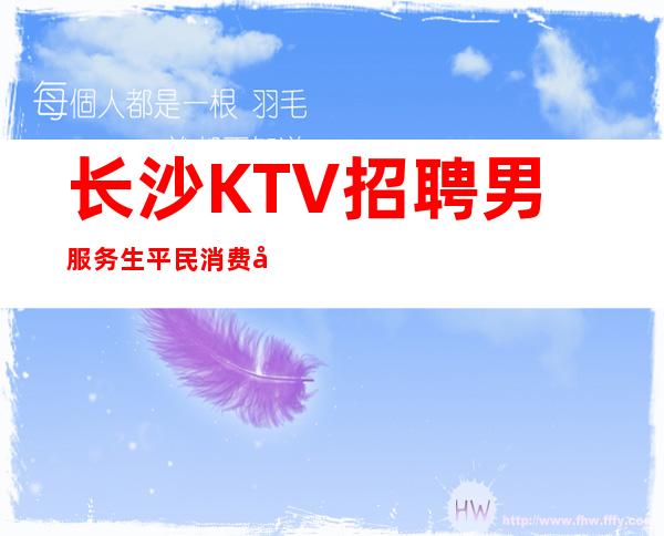 长沙KTV招聘男服务生=平民消费客源优质