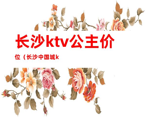 长沙ktv公主价位(长沙中国城ktv公主)