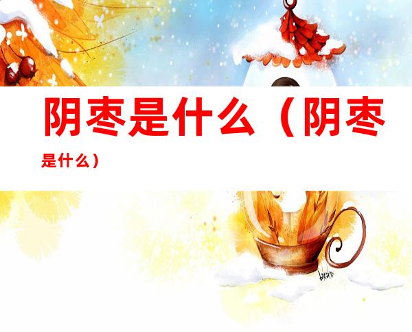 阴枣是什么(阴枣是什么)