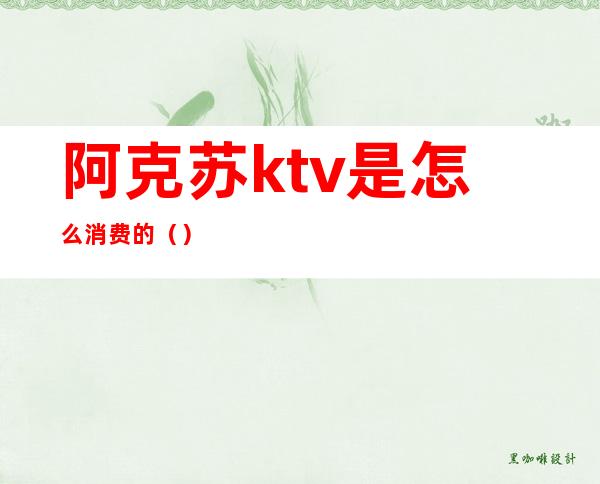 阿克苏ktv是怎么消费的（）