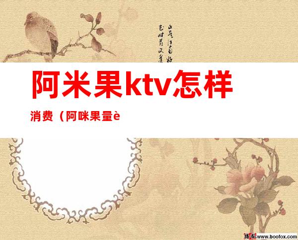 阿米果ktv怎样消费（阿咪果量贩式KTV怎么样）