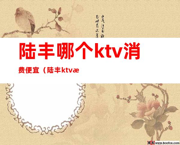 陆丰哪个ktv消费便宜(陆丰ktv有陪酒的吗)