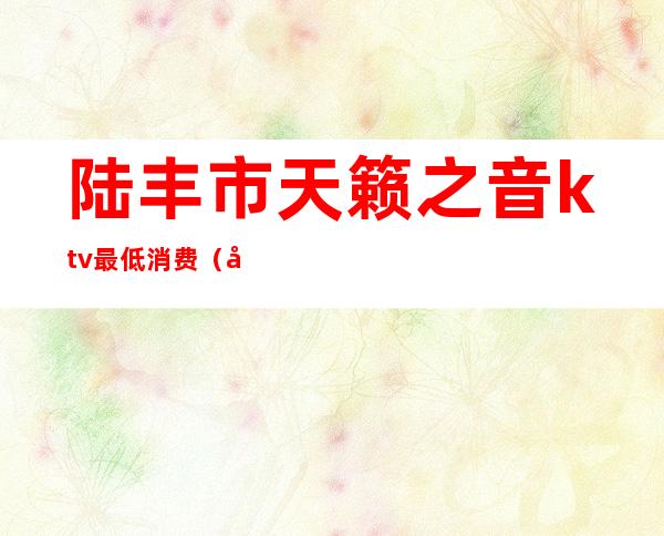 陆丰市天籁之音ktv最低消费(南宁天籁KTV)