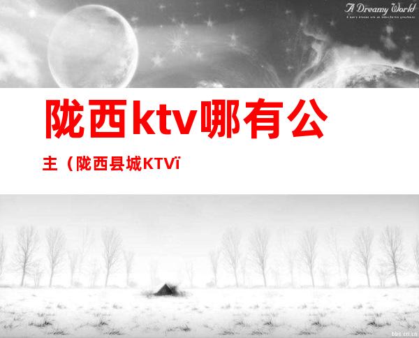 陇西ktv哪有公主(陇西县城KTV)