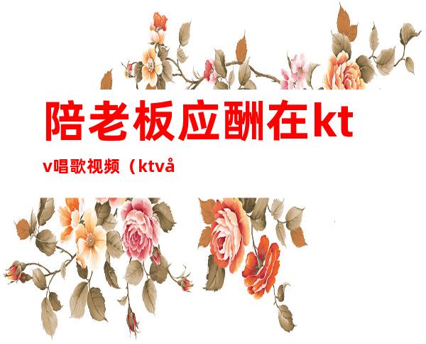 陪老板应酬在ktv唱歌视频(ktv应酬找陪唱)