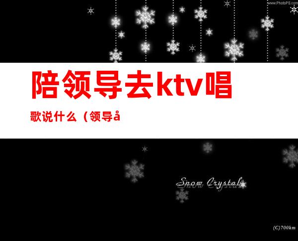 陪领导去ktv唱歌说什么(领导在ktv 唱的歌)