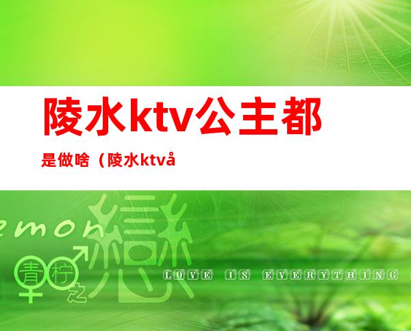 陵水ktv公主都是做啥(陵水ktv包厢)
