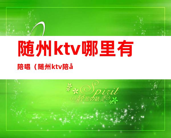 随州ktv哪里有陪唱(随州ktv陪唱公主多少标准)