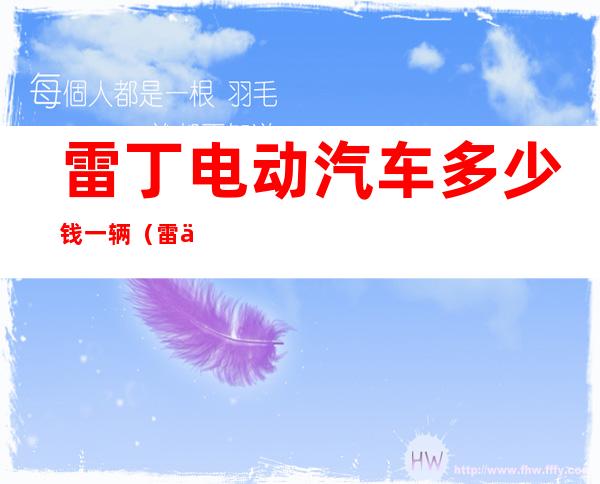 雷丁电动汽车多少钱一辆(雷丁电动汽车多少钱一辆价格)
