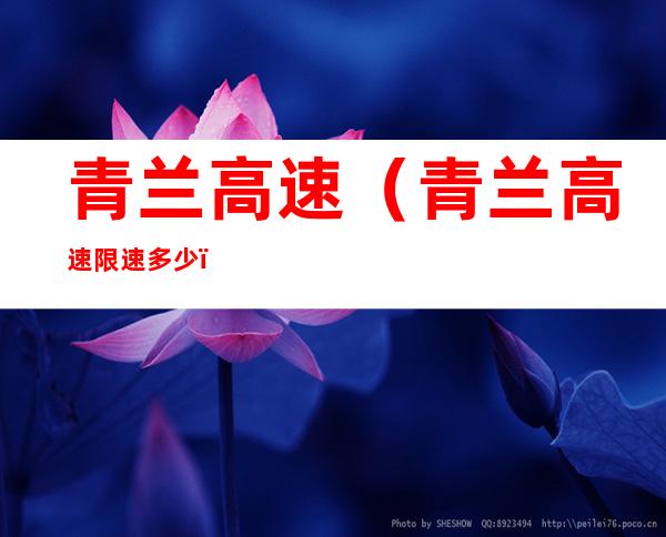 青兰高速(青兰高速限速多少)