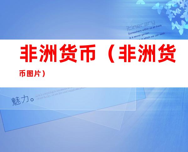非洲货币(非洲货币图片)