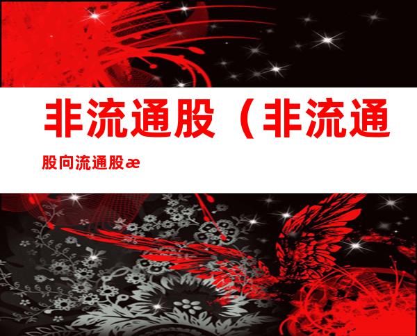 非流通股（非流通股向流通股支付对价）